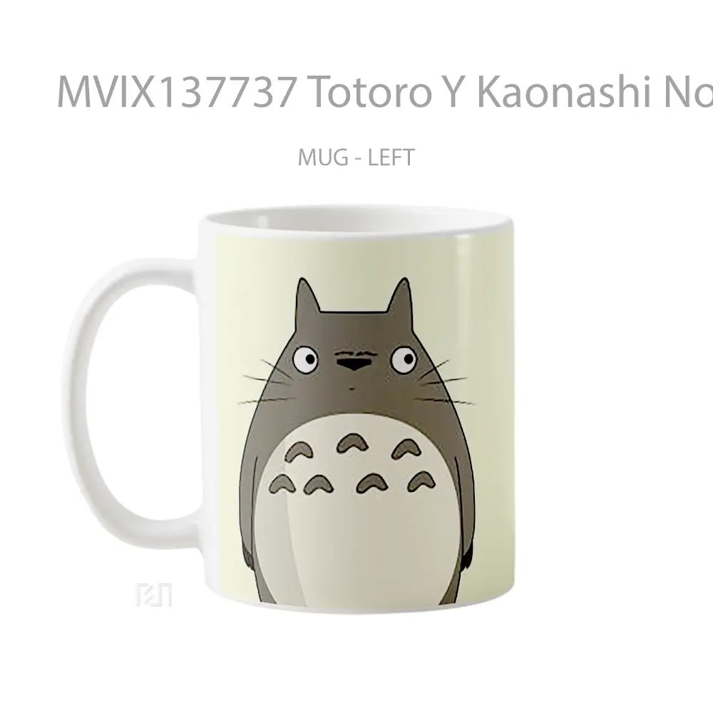 Mug Totoro Y Kaonashi No Face From Spirited Away Gelas Keramik Unik - All-side / Desain