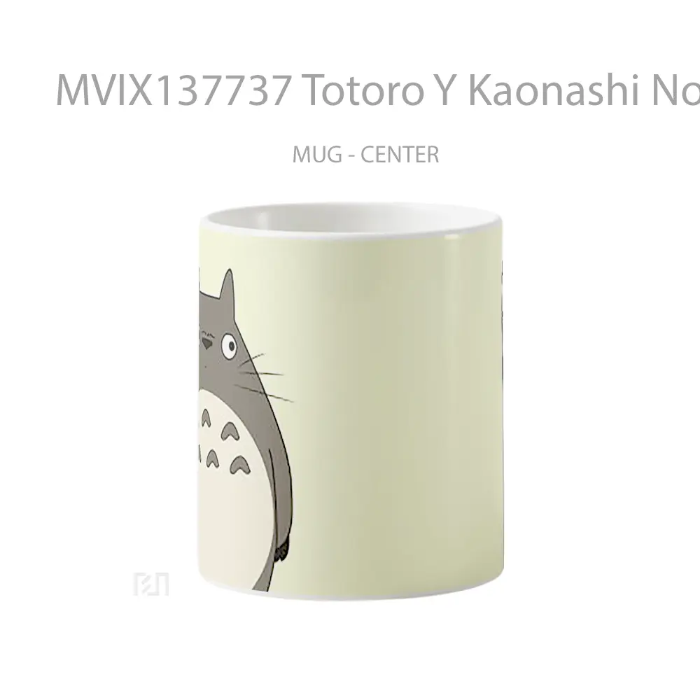 Mug Totoro Y Kaonashi No Face From Spirited Away Gelas Keramik Unik