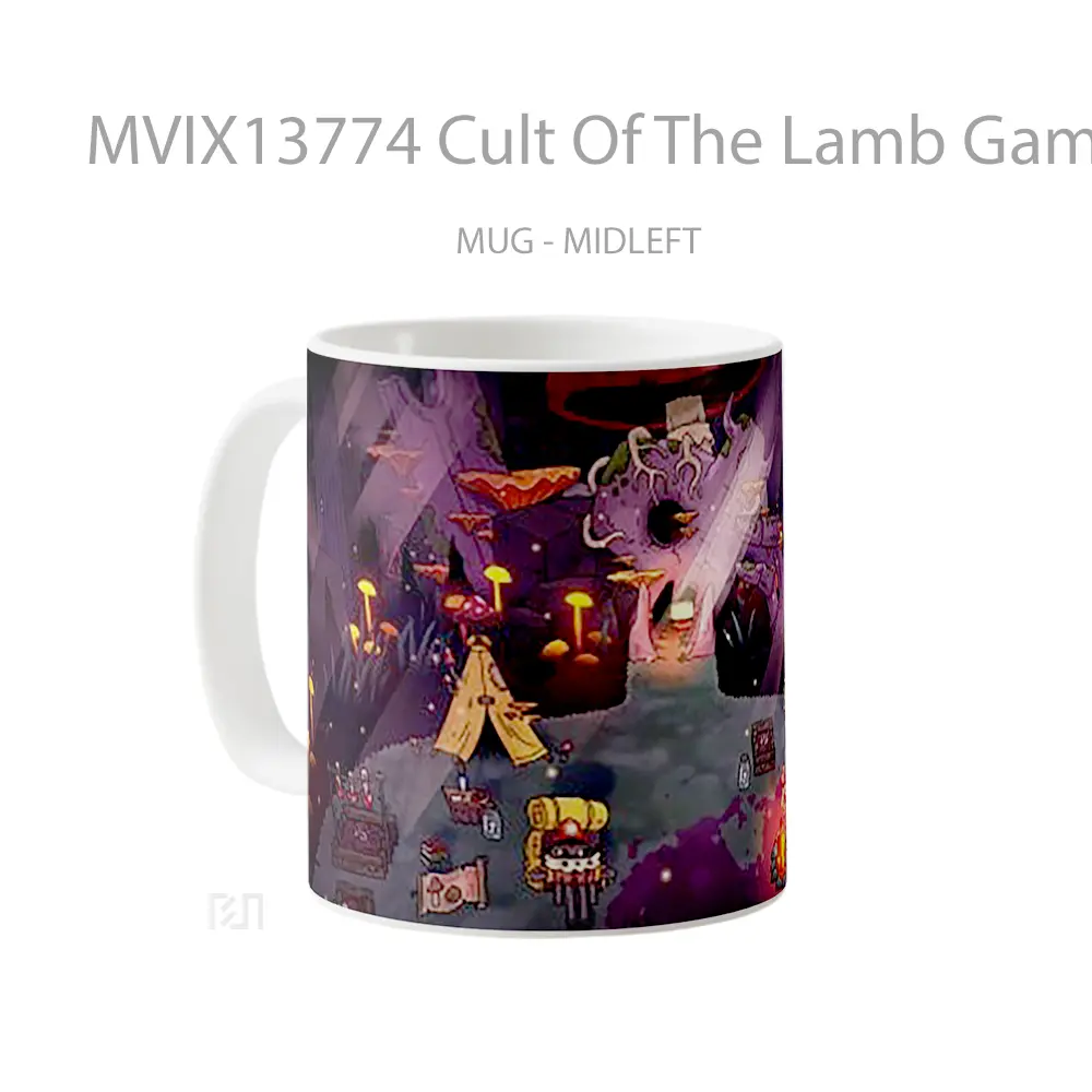 Mug Cult Of The Lamb Game Cangkir Gamer - All-side / Desain