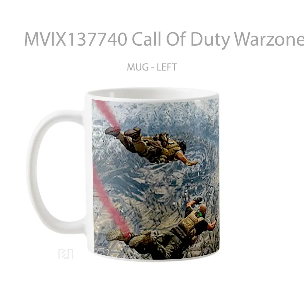 Mug Call Of Duty Warzone Skydive Cangkir Gamer - All-side / Desain