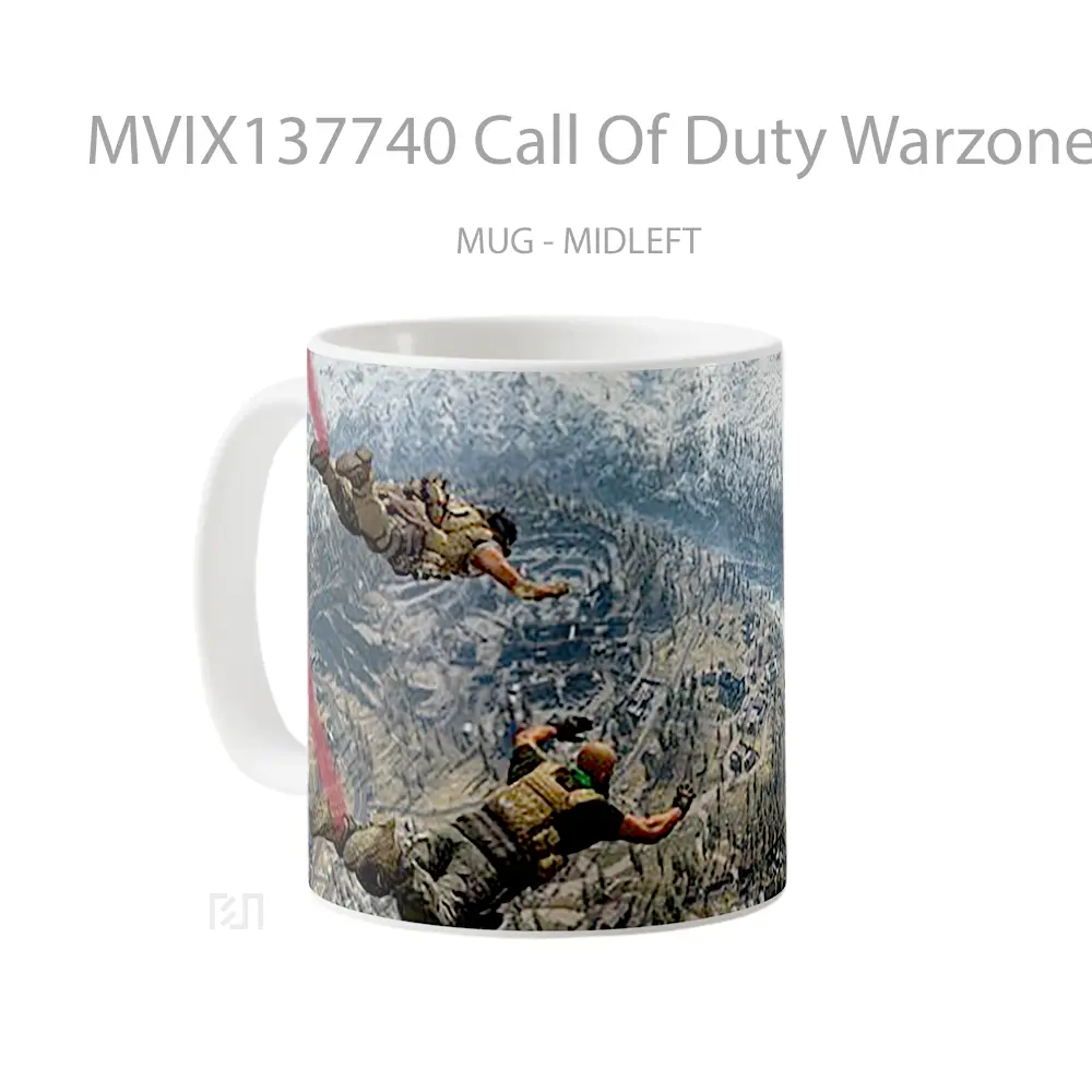 Mug Call Of Duty Warzone Skydive Cangkir Gamer - All-side / Desain
