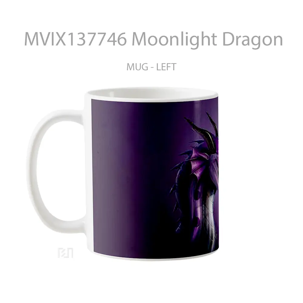 Mug Moonlight Dragon Gelas Fantasi - All-side / Desain