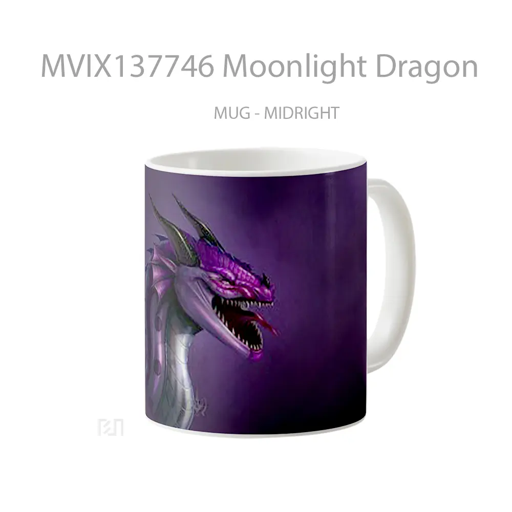 Mug Moonlight Dragon Gelas Fantasi - All-side / Desain
