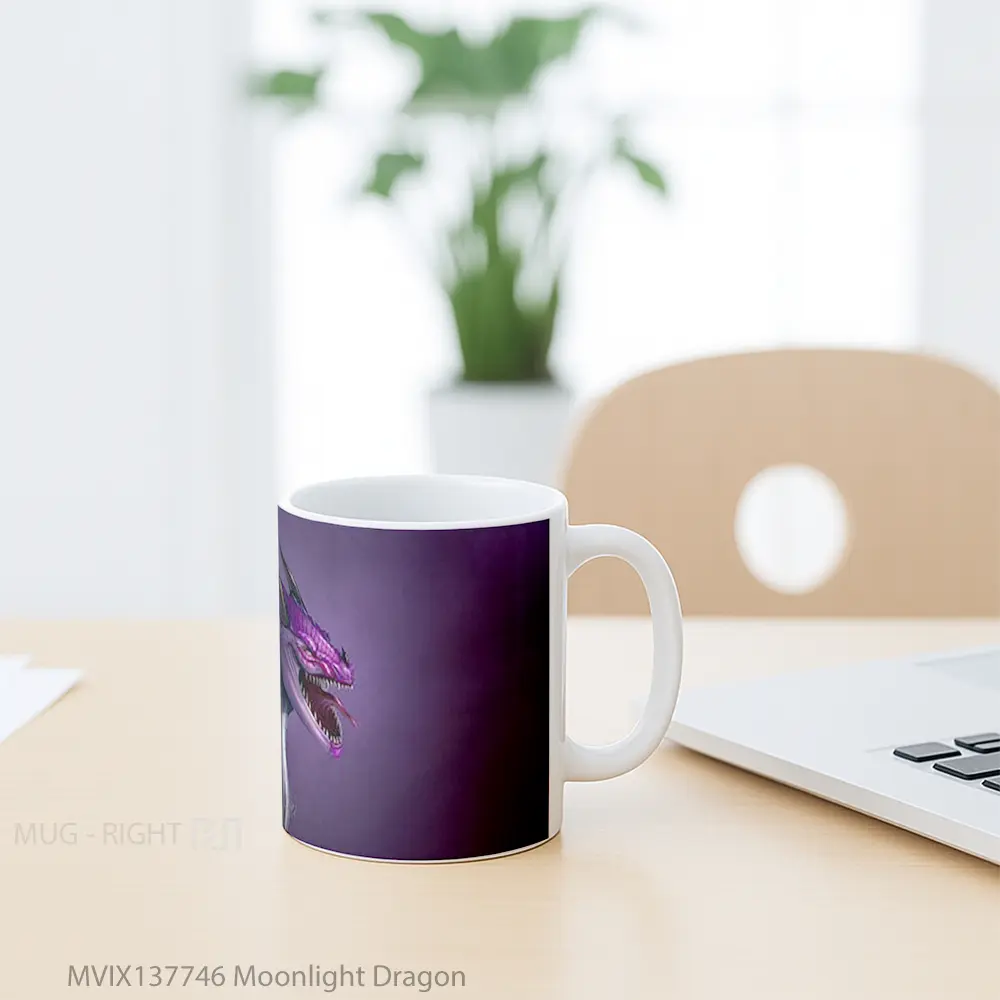 Mug Moonlight Dragon Gelas Fantasi - All-side / Desain