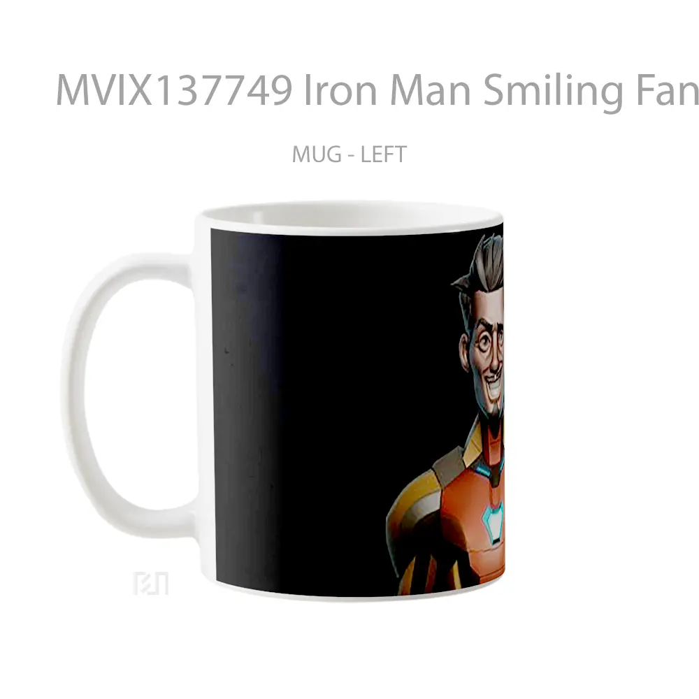 Mug Iron Man Smiling Fanart Gelas Superhero - All-side / Desain