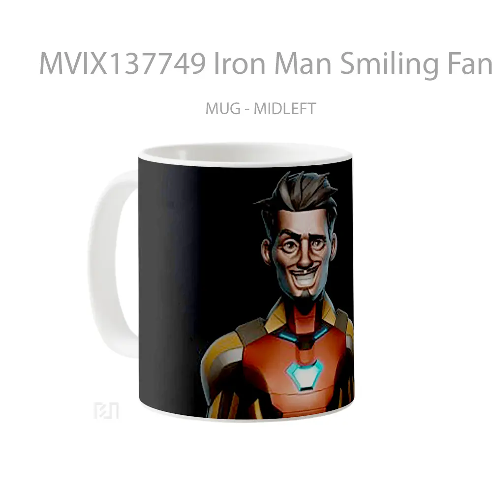 Mug Iron Man Smiling Fanart Gelas Superhero - All-side / Desain