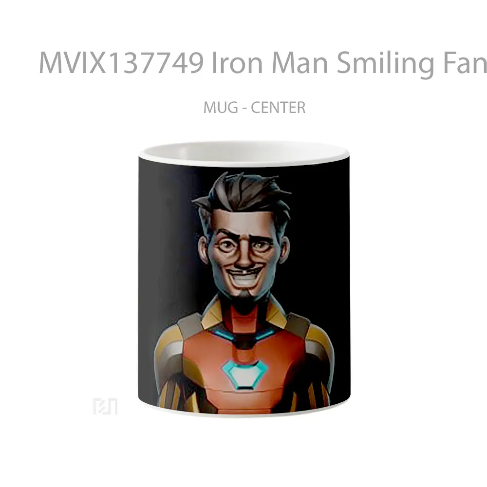 Mug Iron Man Smiling Fanart Gelas Superhero