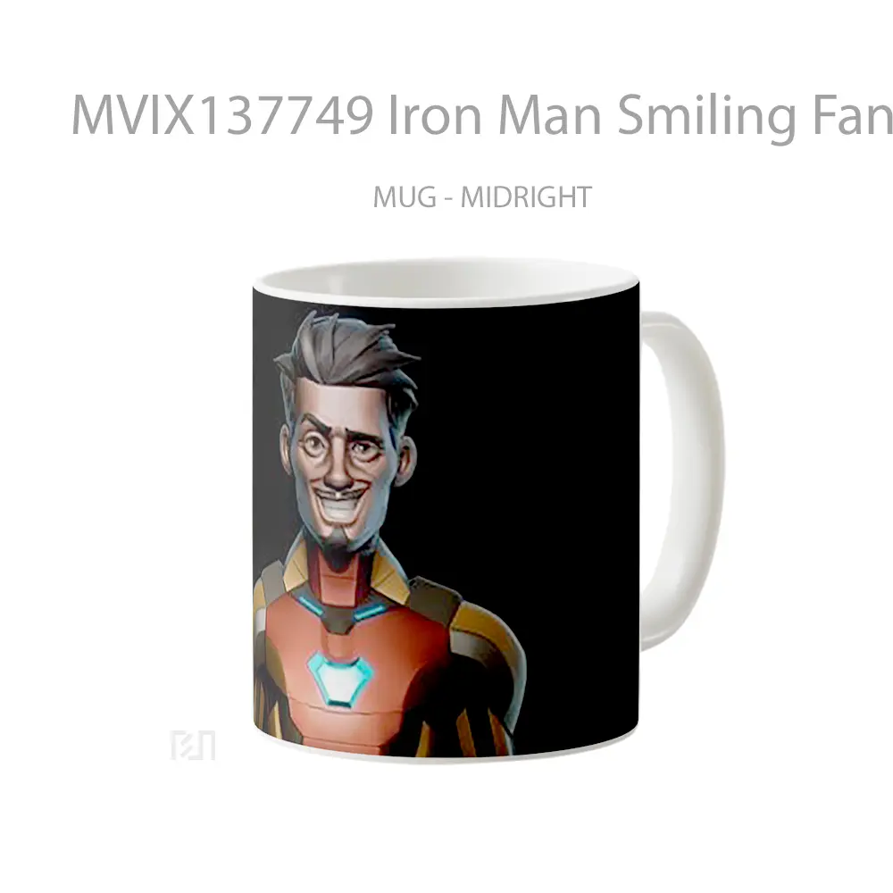 Mug Iron Man Smiling Fanart Gelas Superhero - All-side / Desain