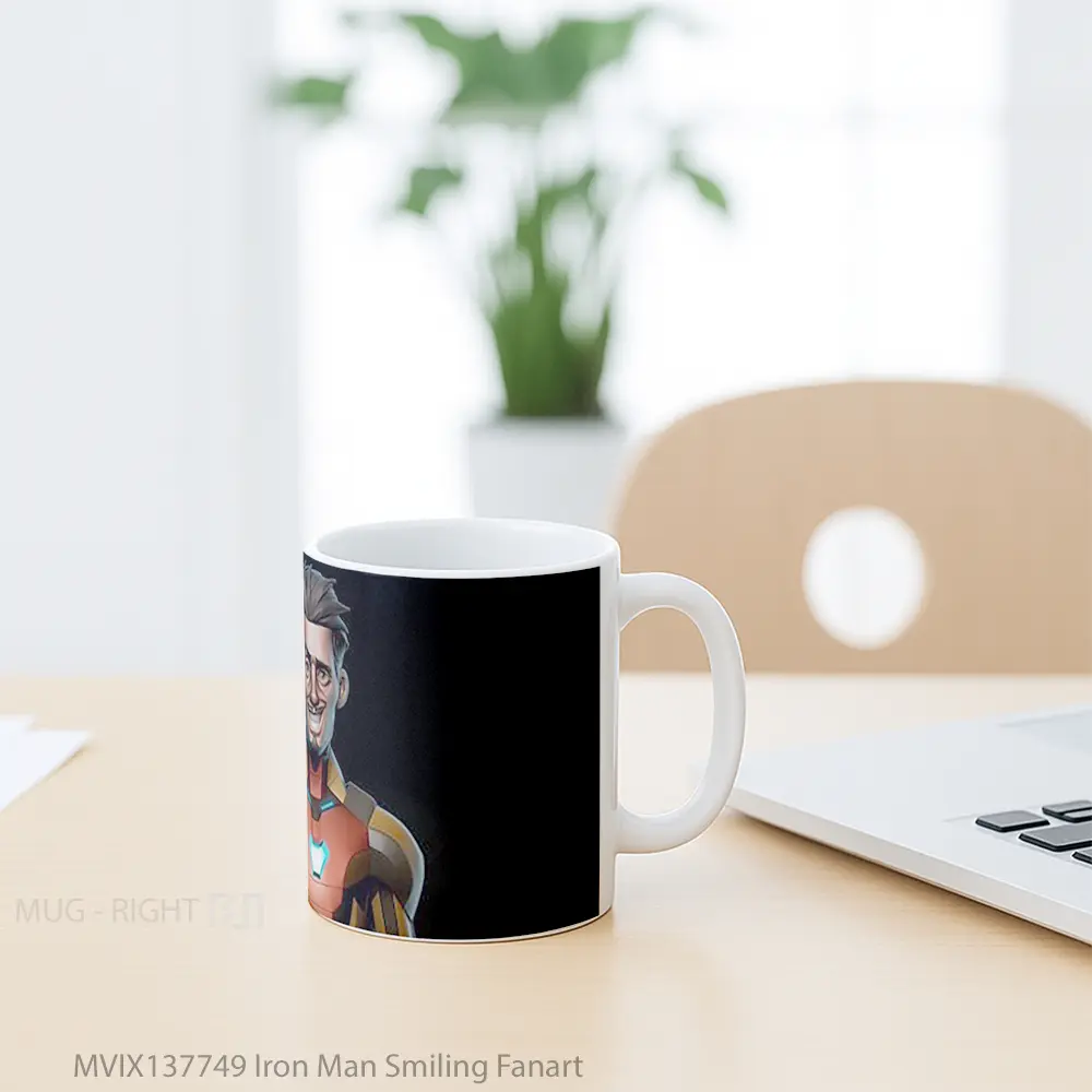 Mug Iron Man Smiling Fanart Gelas Superhero - All-side / Desain