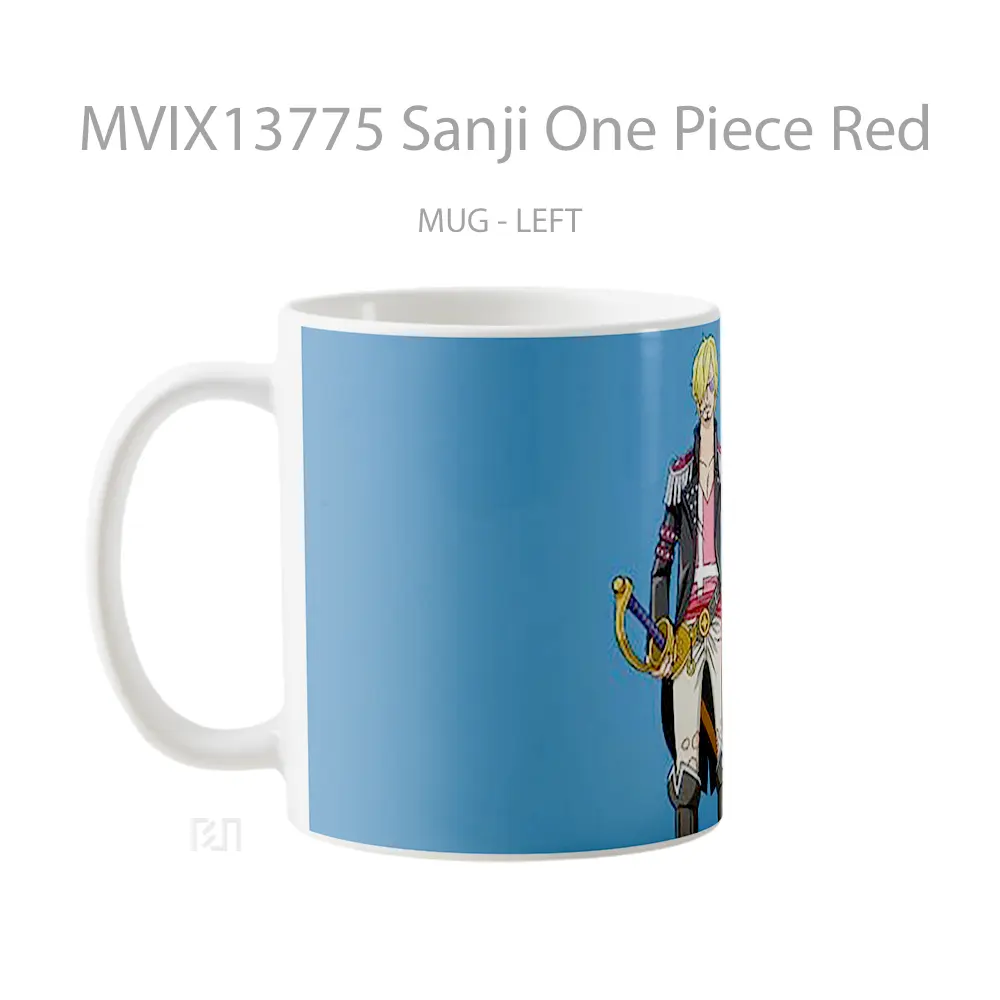 Mug Sanji One Piece Red Cangkir Anime - All-side / Desain