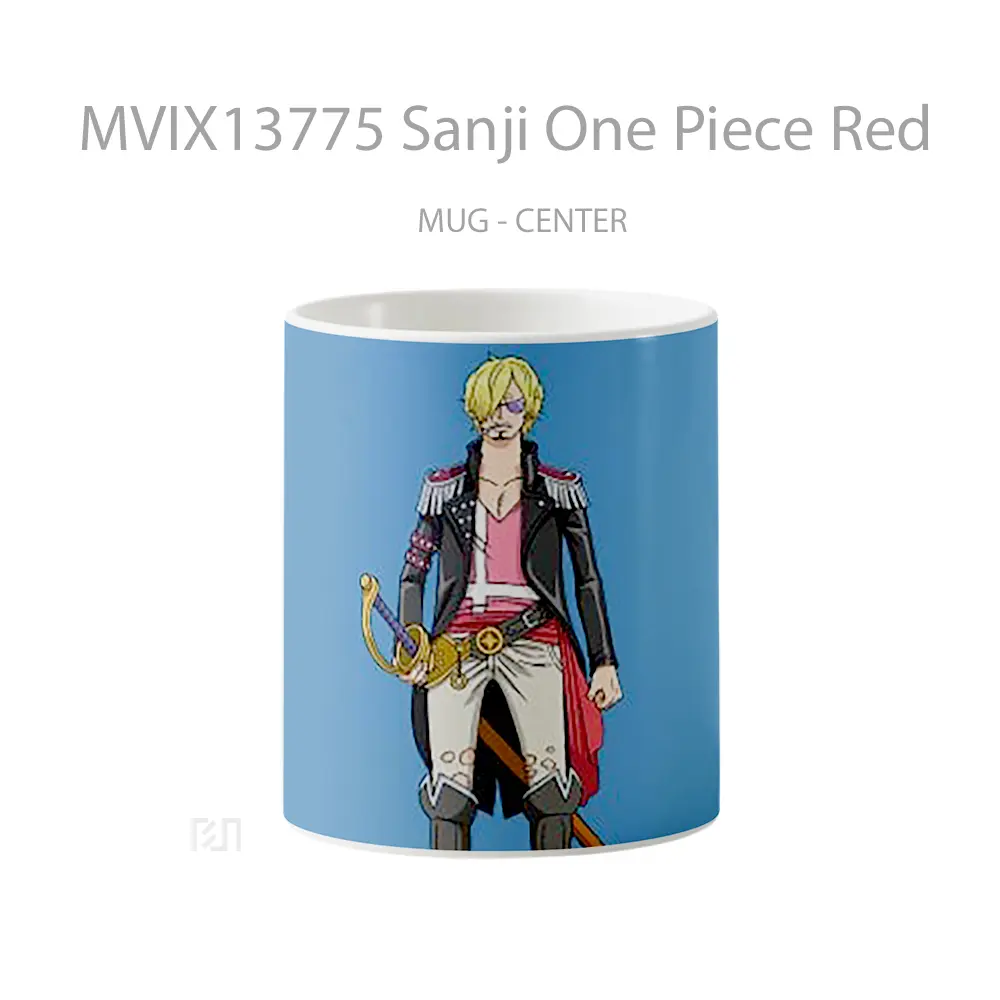 Mug Sanji One Piece Red Cangkir Anime