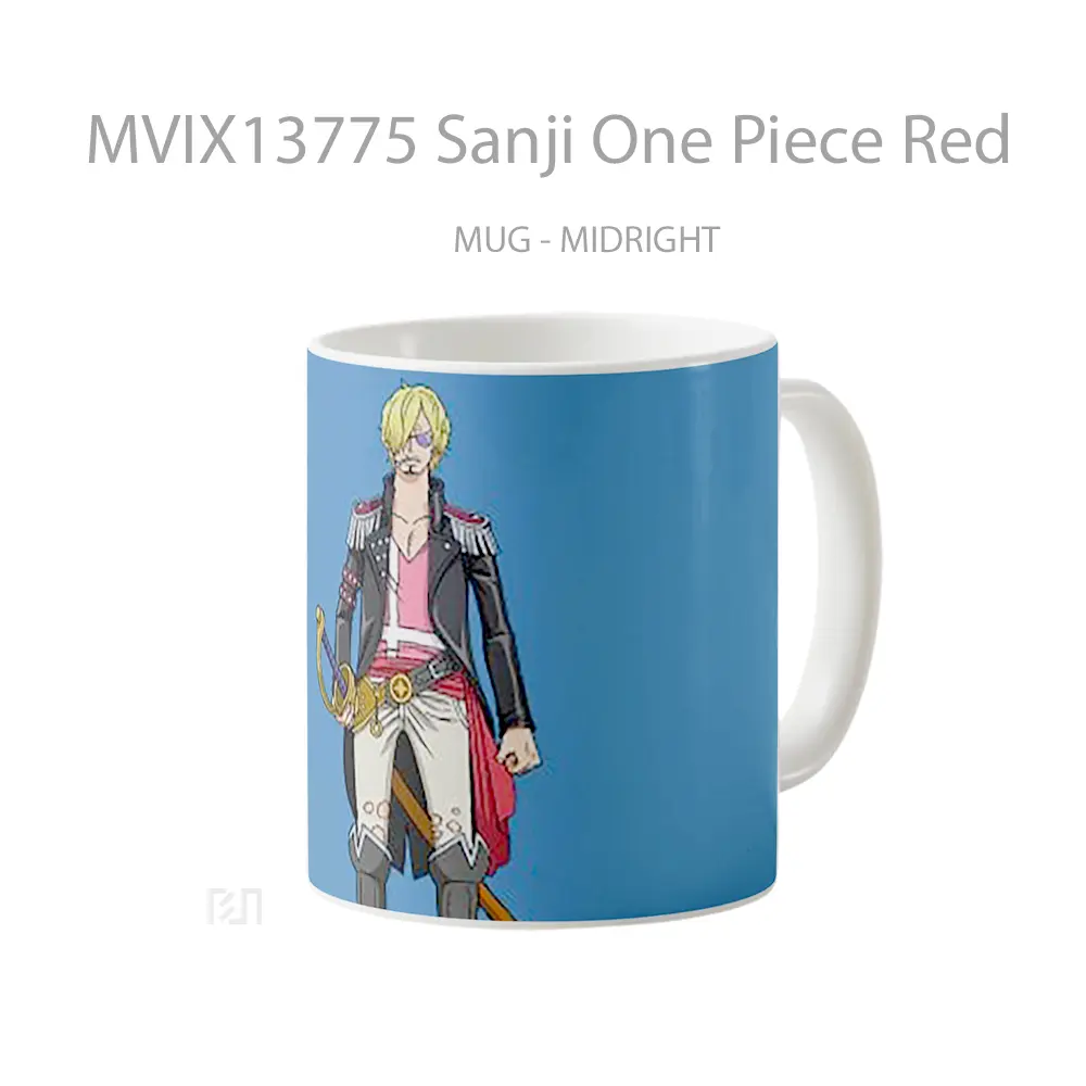 Mug Sanji One Piece Red Cangkir Anime - All-side / Desain