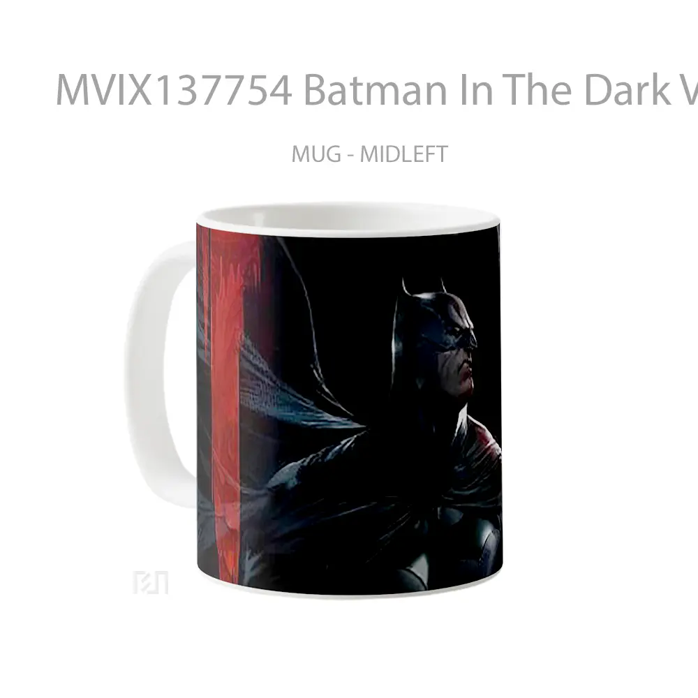 Mug Batman In The Dark V1 Gelas Superhero - All-side / Desain
