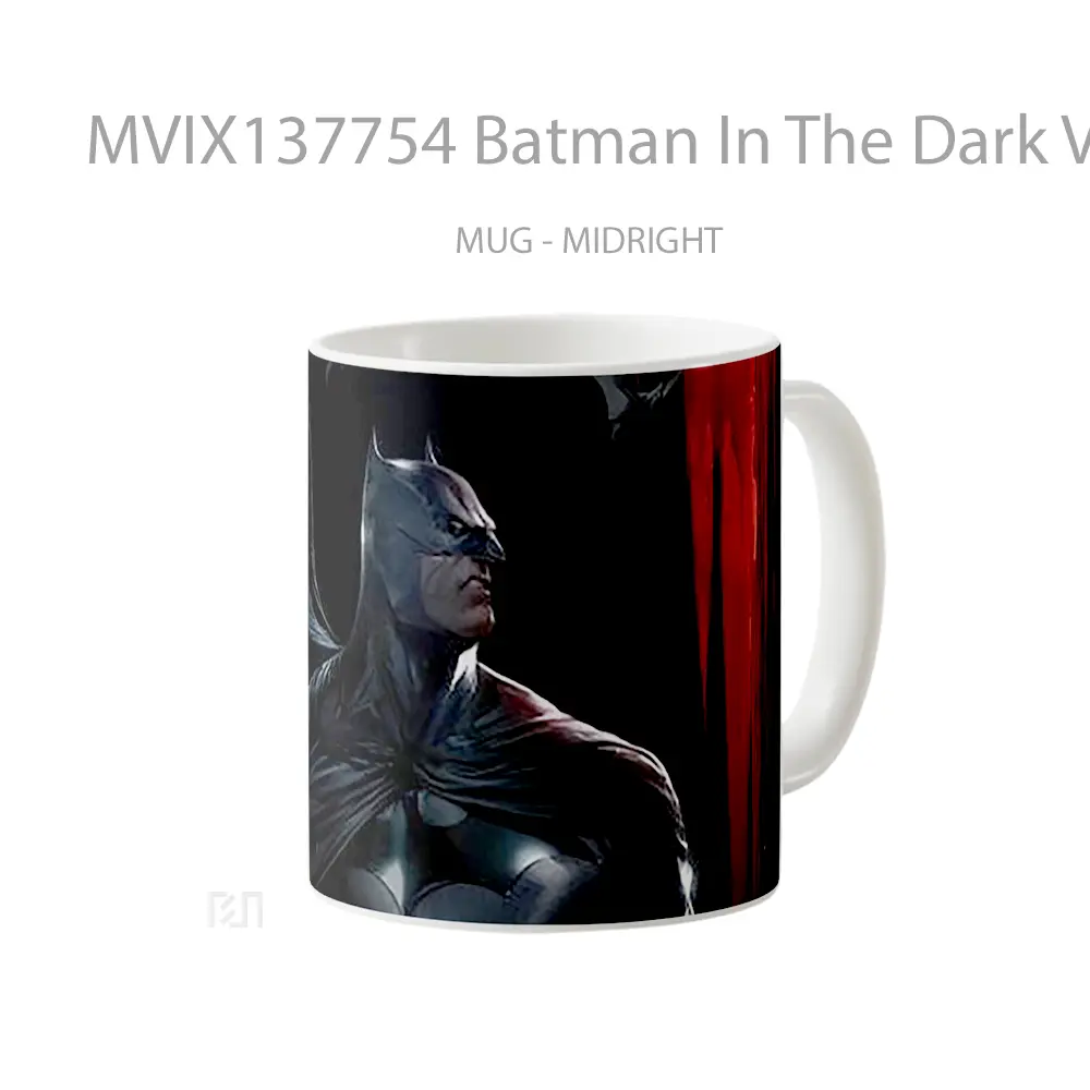Mug Batman In The Dark V1 Gelas Superhero - All-side / Desain