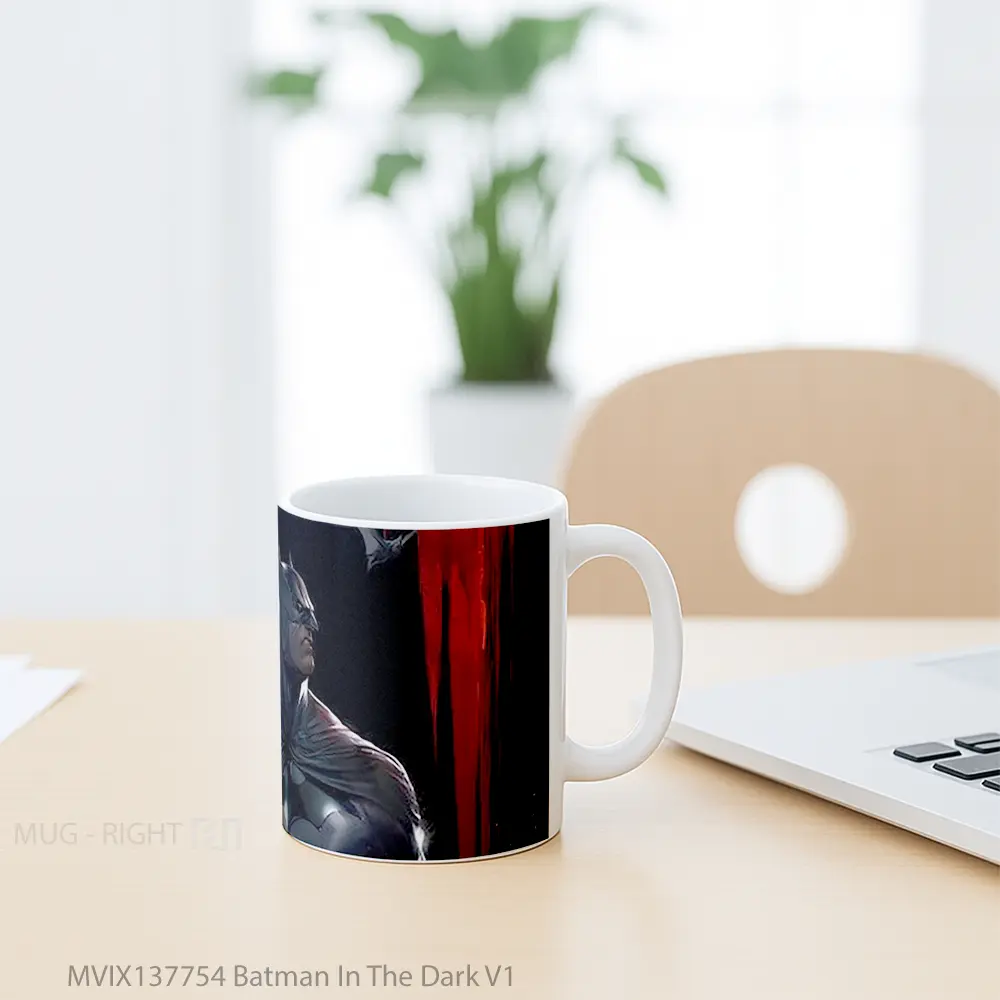 Mug Batman In The Dark V1 Gelas Superhero - All-side / Desain