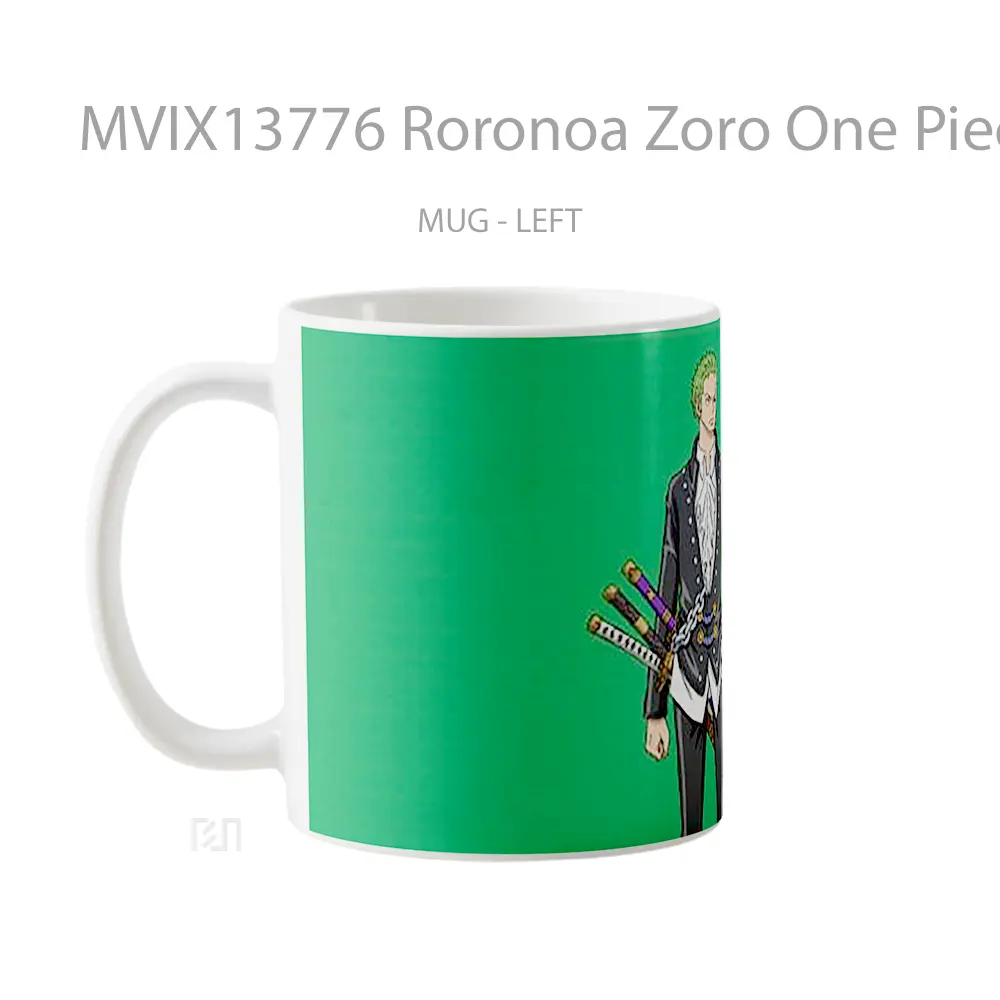 Mug Roronoa Zoro One Piece Red Cangkir Anime - All-side / Desain