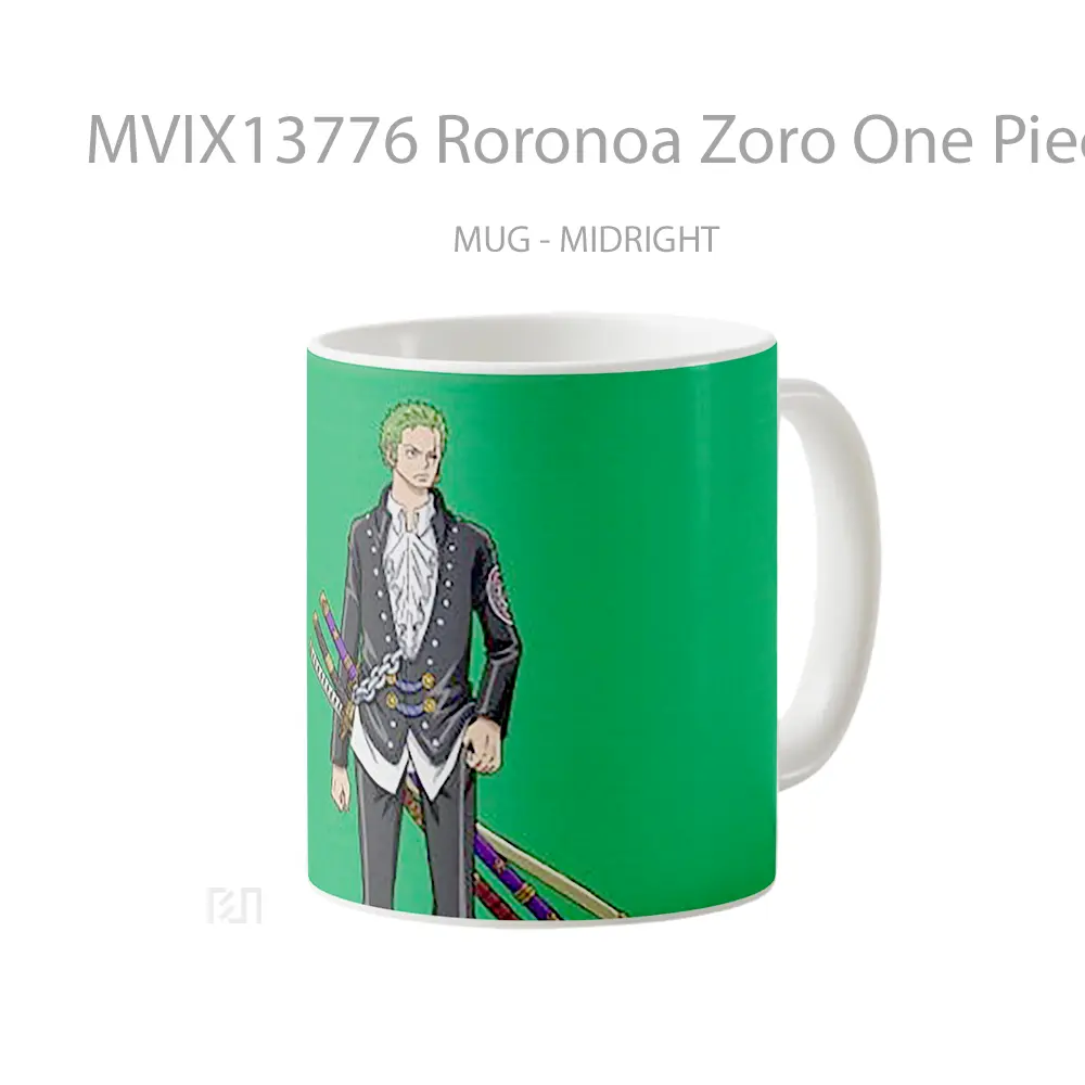 Mug Roronoa Zoro One Piece Red Cangkir Anime - All-side / Desain