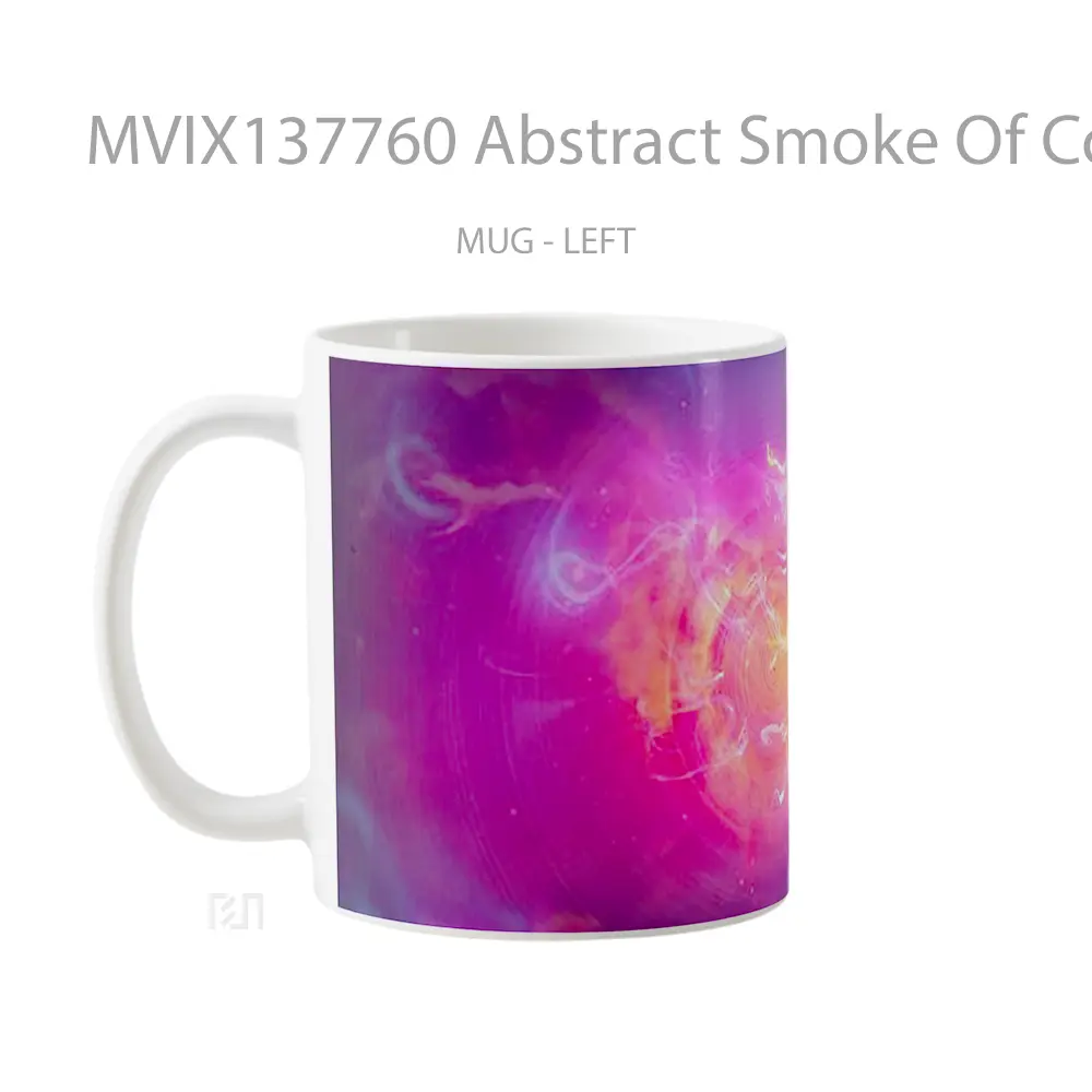 Mug Abstract Smoke Of Colors Gelas Seni Modern - All-side / Desain