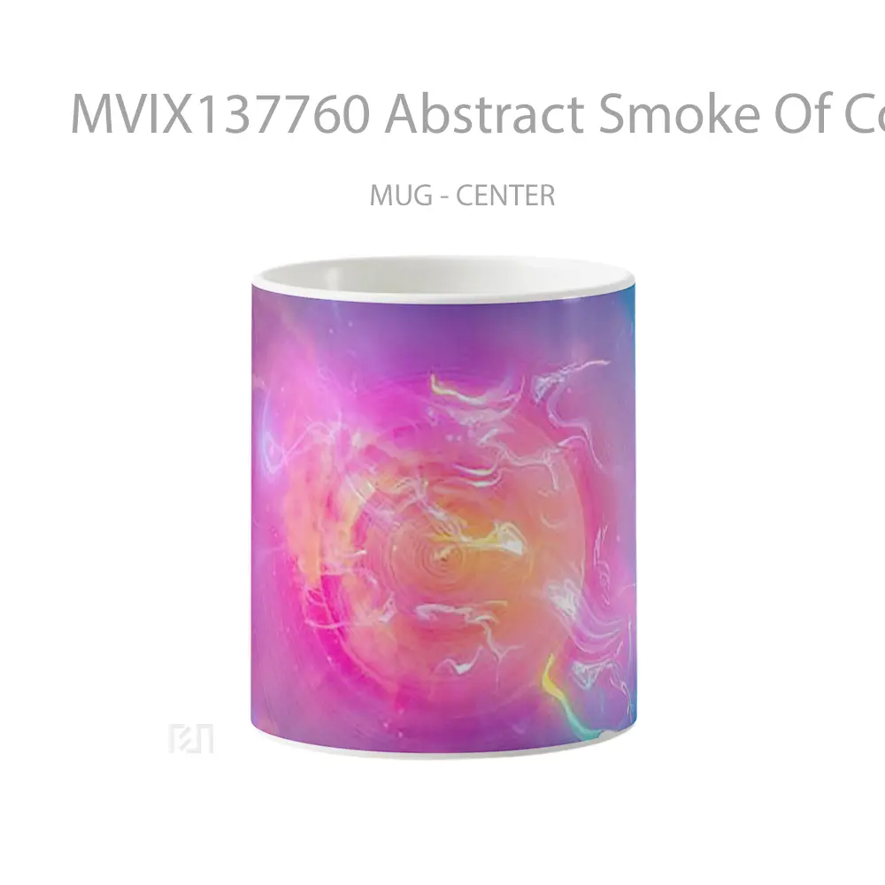 Mug Abstract Smoke Of Colors Gelas Seni Modern