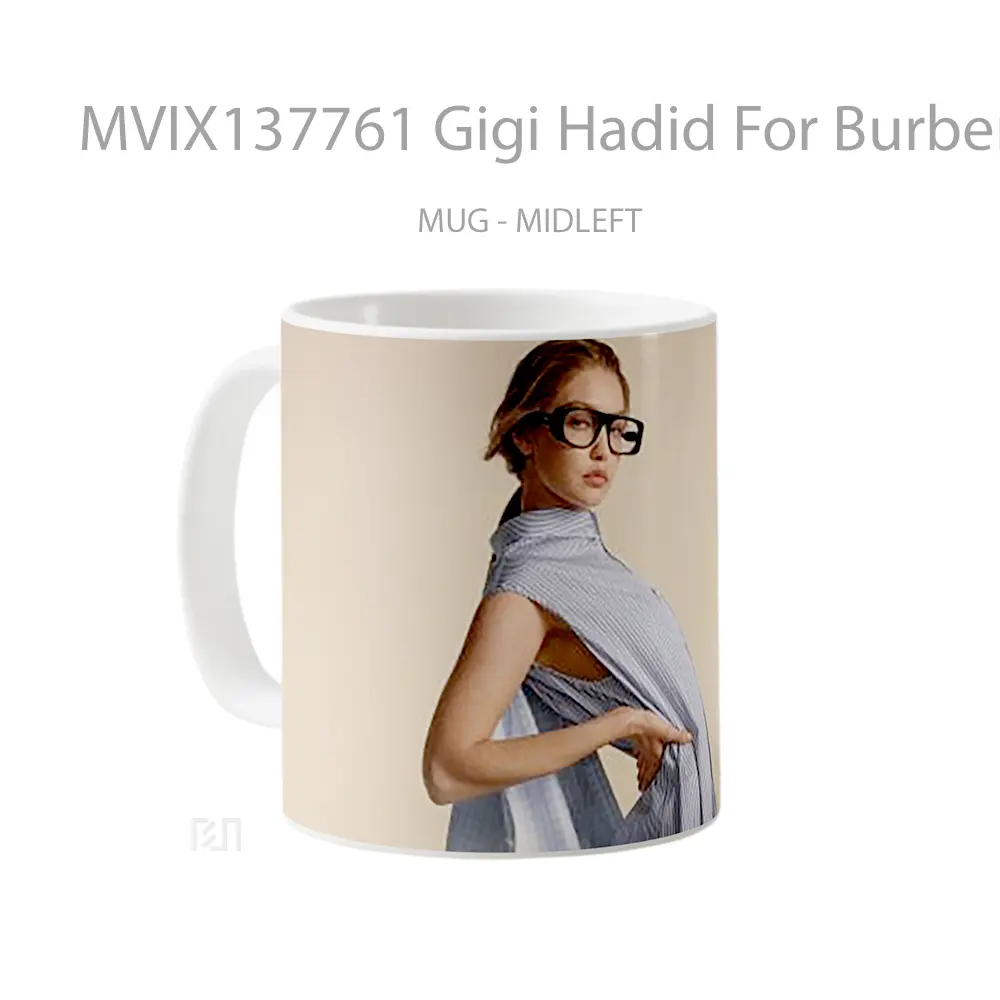 Mug Gigi Hadid For Burberry Gelas Keramik Unik - All-side / Desain