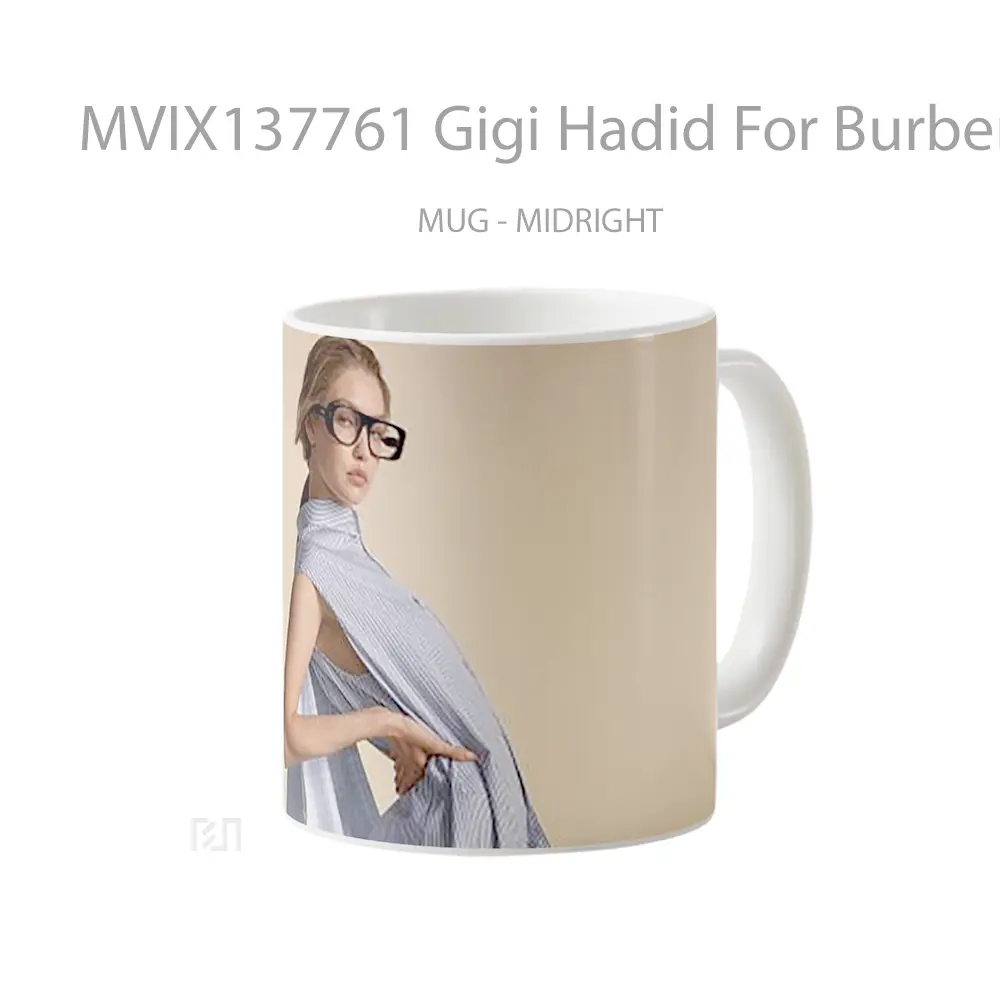 Mug Gigi Hadid For Burberry Gelas Keramik Unik - All-side / Desain