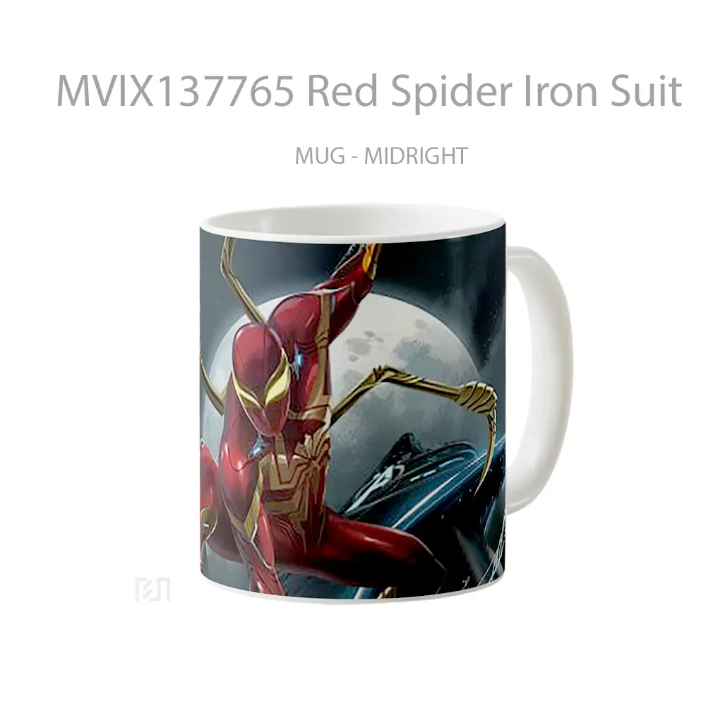Mug Red Spider Iron Suit Gelas Keramik Unik - All-side / Desain