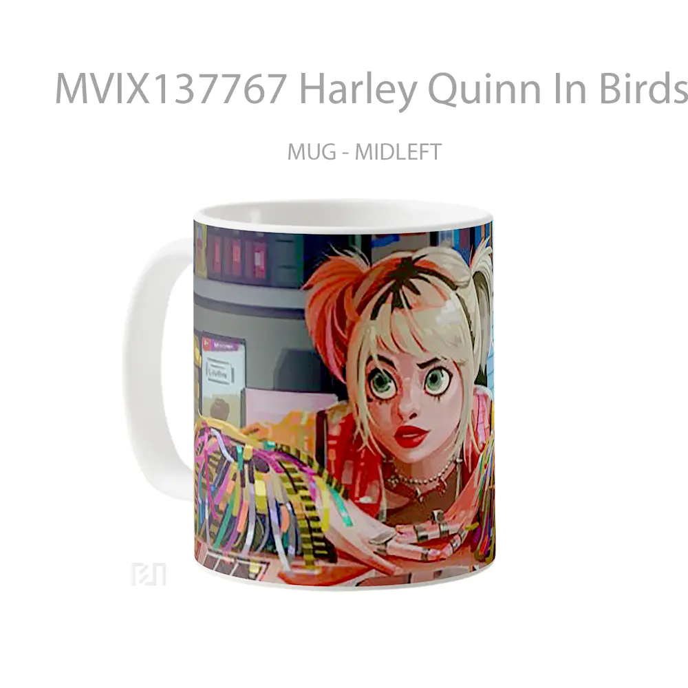 Mug Harley Quinn In Birds Of Prey Fanart Gelas Hewan Lucu - All-side / Desain