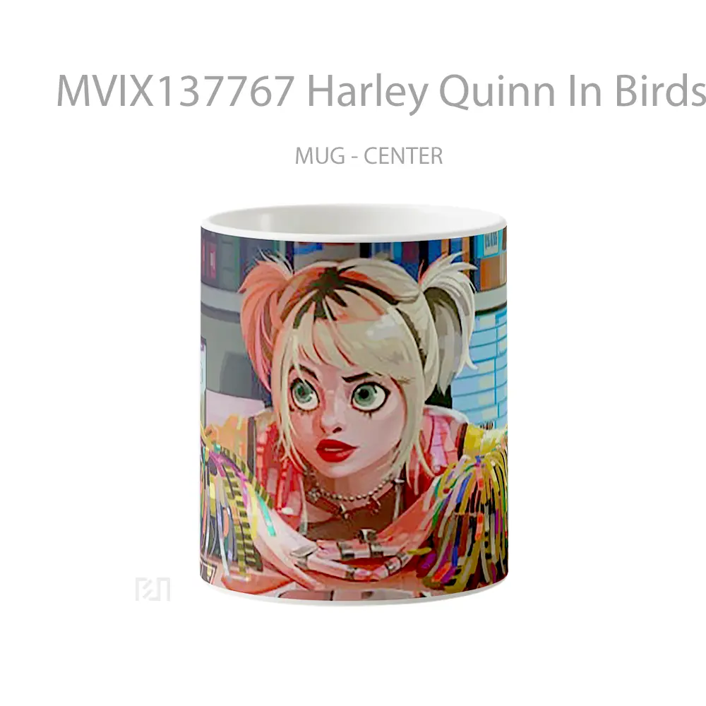 Mug Harley Quinn In Birds Of Prey Fanart Gelas Hewan Lucu