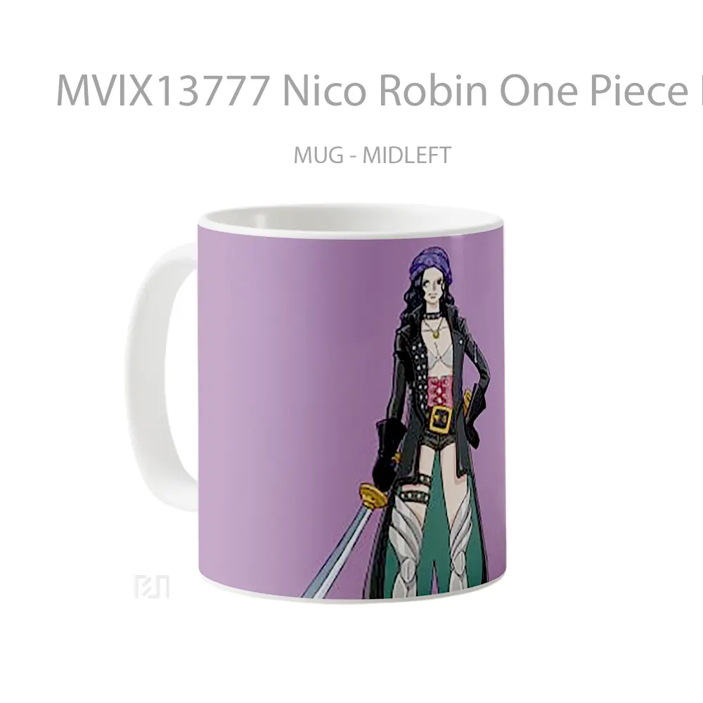 Mug Nico Robin One Piece Red Cangkir Anime - All-side / Desain