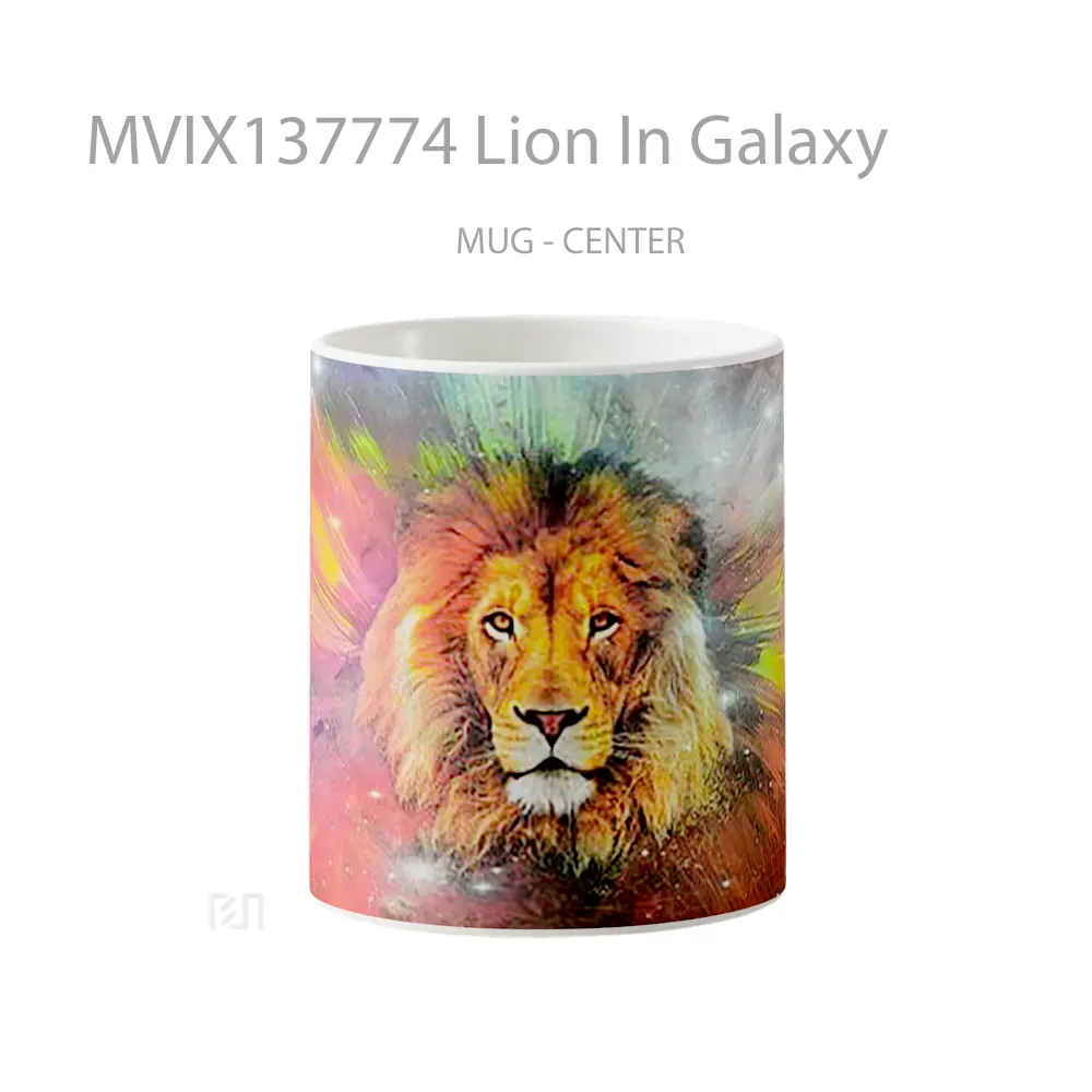 Mug Lion In Galaxy Gelas Hewan Lucu