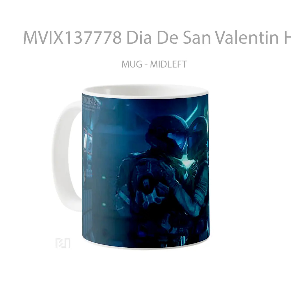 Mug Dia De San Valentin Halo Cangkir Gamer - All-side / Desain