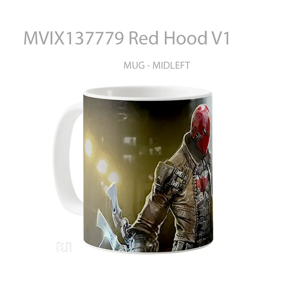 Mug Red Hood V1 Gelas Superhero - All-side / Desain