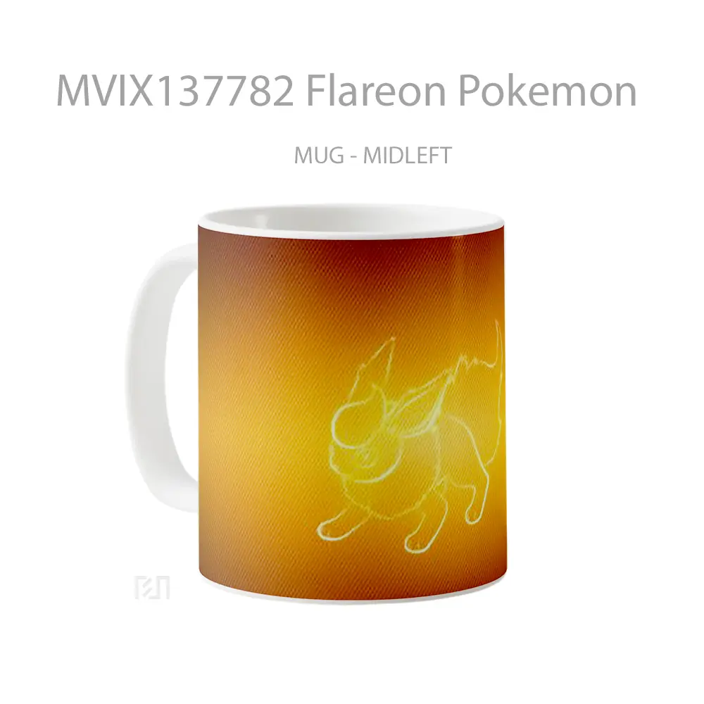 Mug Flareon Pokemon Cangkir Anime - All-side / Desain