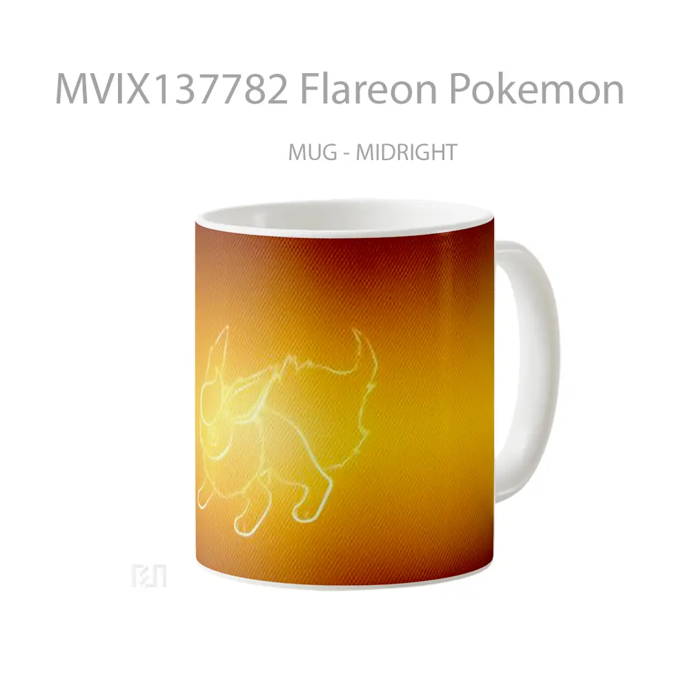 Mug Flareon Pokemon Cangkir Anime - All-side / Desain
