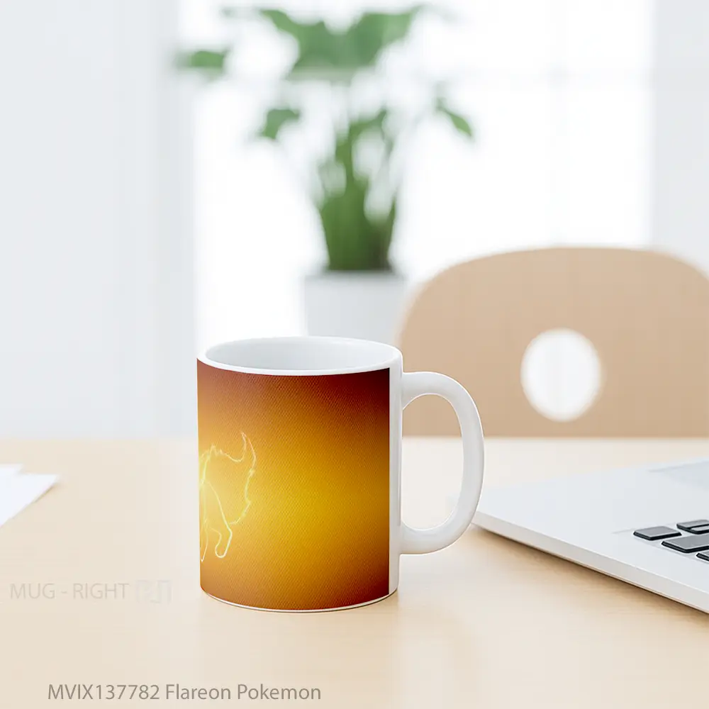 Mug Flareon Pokemon Cangkir Anime - All-side / Desain