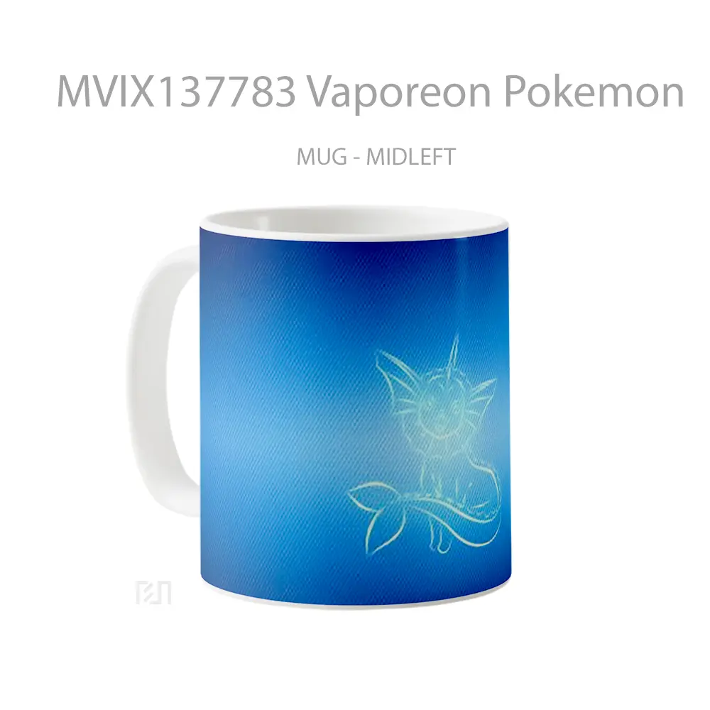 Mug Vaporeon Pokemon Cangkir Anime - All-side / Desain