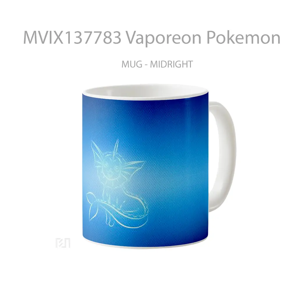 Mug Vaporeon Pokemon Cangkir Anime - All-side / Desain