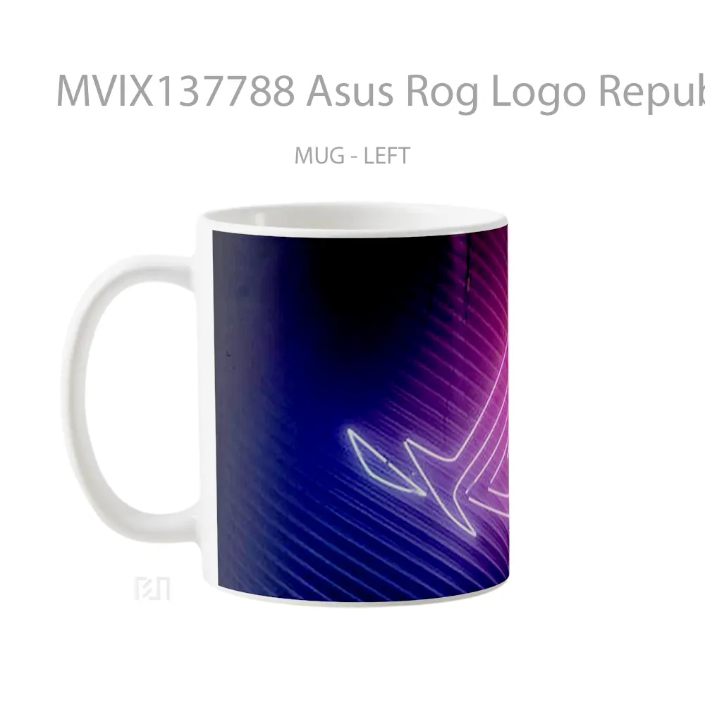 Mug Asus Rog Logo Republic Of Gamers V1 Gelas Keramik Unik - All-side / Desain