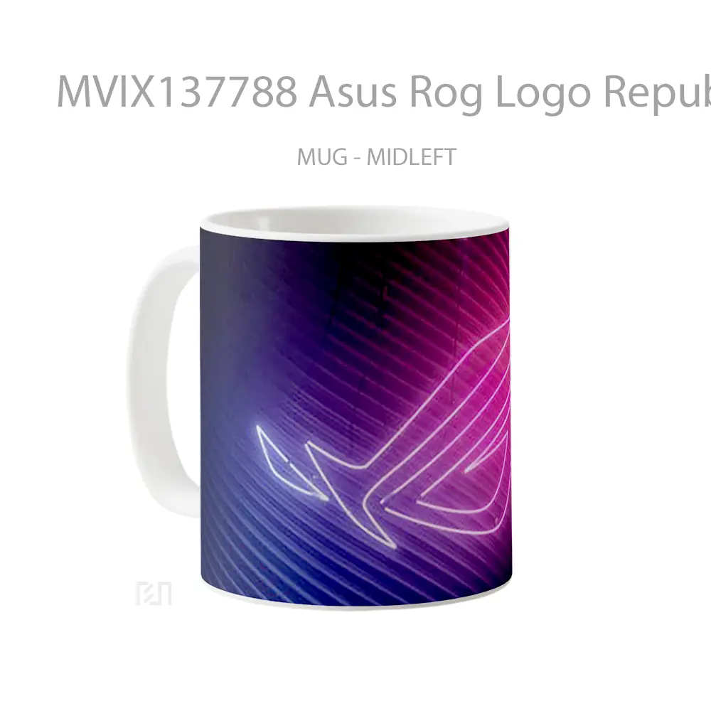 Mug Asus Rog Logo Republic Of Gamers V1 Gelas Keramik Unik - All-side / Desain