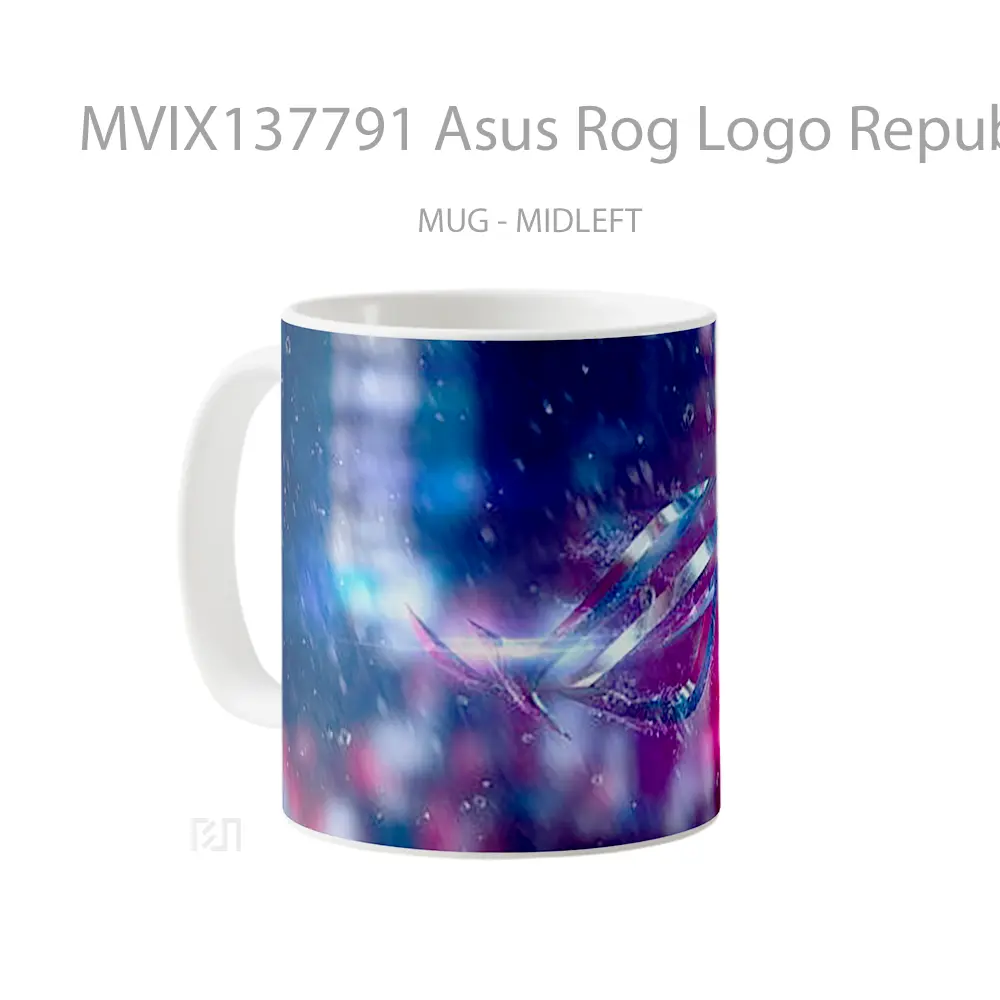 Mug Asus Rog Logo Republic Of Gamers V2 Gelas Keramik Unik - All-side / Desain