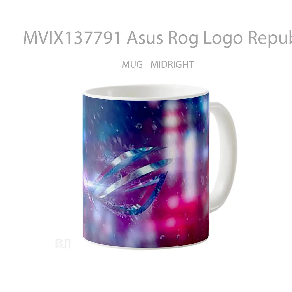 Mug Asus Rog Logo Republic Of Gamers V2 Gelas Keramik Unik - All-side / Desain
