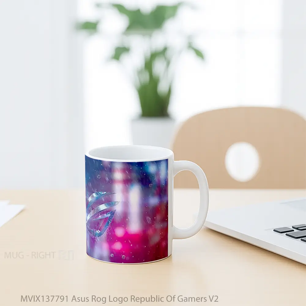 Mug Asus Rog Logo Republic Of Gamers V2 Gelas Keramik Unik - All-side / Desain