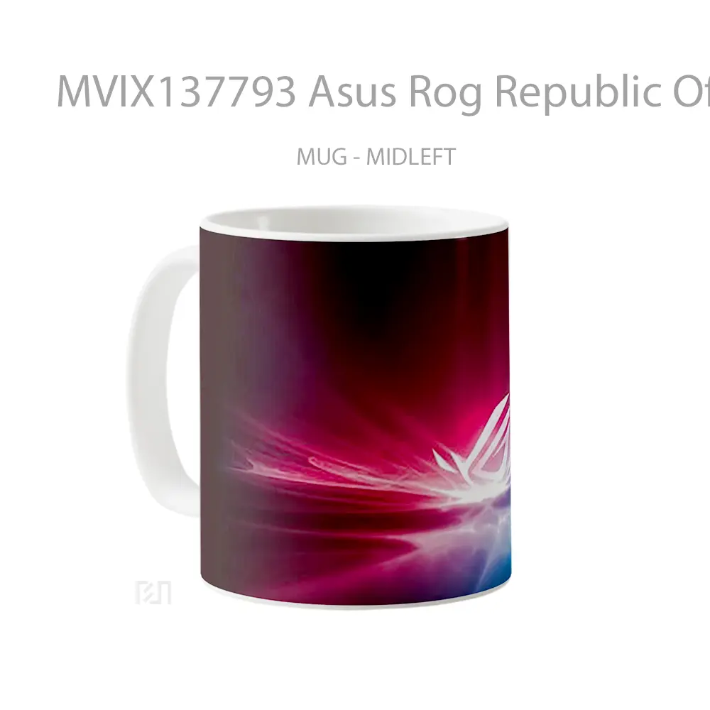Mug Asus Rog Republic Of Gamers Logo V2 Gelas Keramik Unik - All-side / Desain