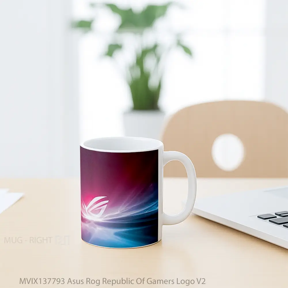 Mug Asus Rog Republic Of Gamers Logo V2 Gelas Keramik Unik - All-side / Desain