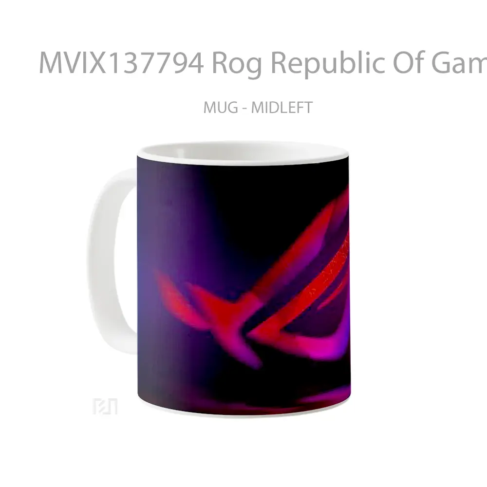 Mug Rog Republic Of Gamers Logo V1 Gelas Keramik Unik - All-side / Desain