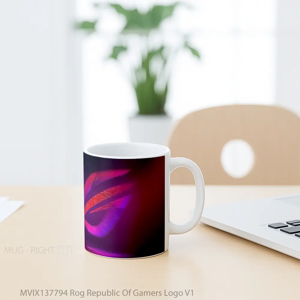 Mug Rog Republic Of Gamers Logo V1 Gelas Keramik Unik - All-side / Desain