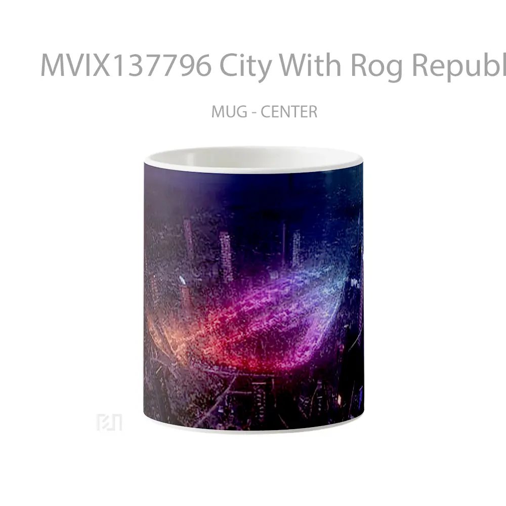 Mug City With Rog Republic Of Gamers Logo Gelas Keramik Unik