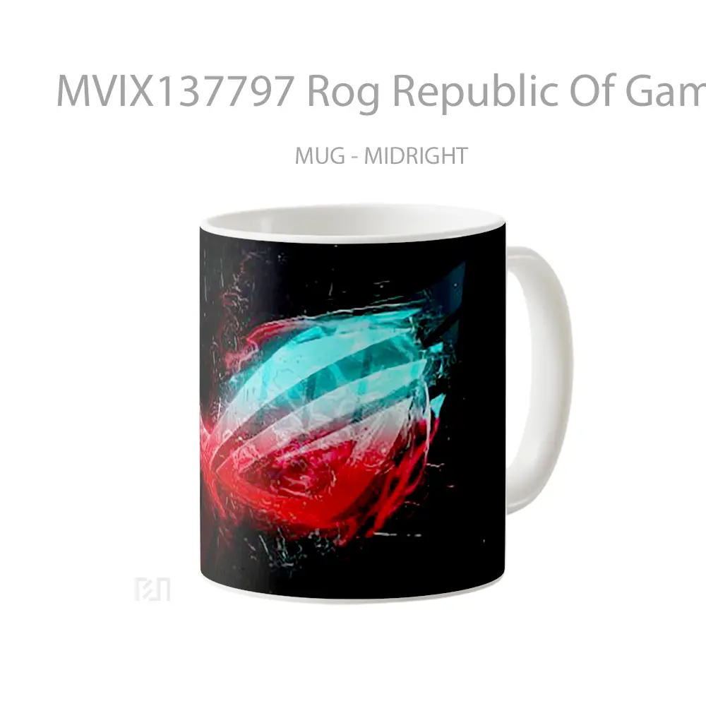 Mug Rog Republic Of Gamers Logo V2 Gelas Keramik Unik - All-side / Desain