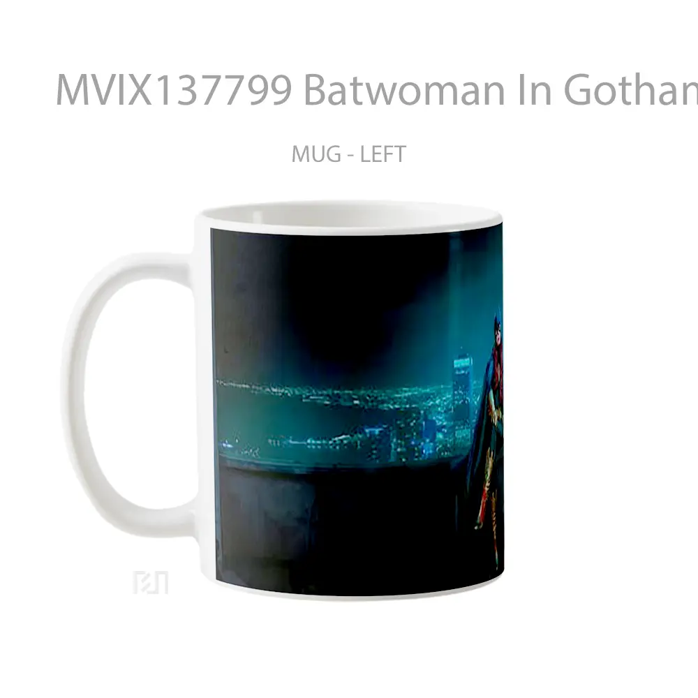 Mug Batwoman In Gotham City Gelas Keramik Unik - All-side / Desain