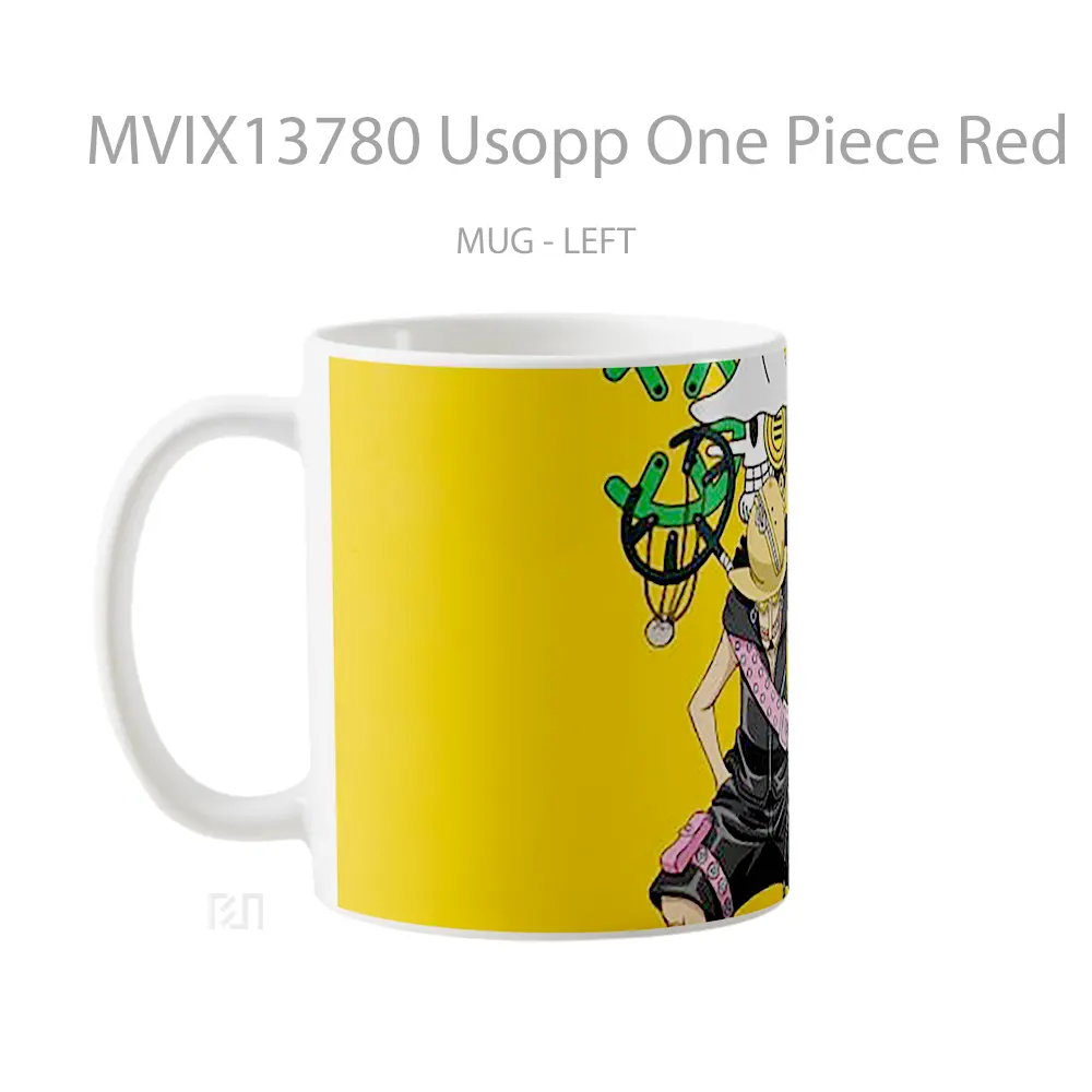 Mug Usopp One Piece Red Cangkir Anime - All-side / Desain